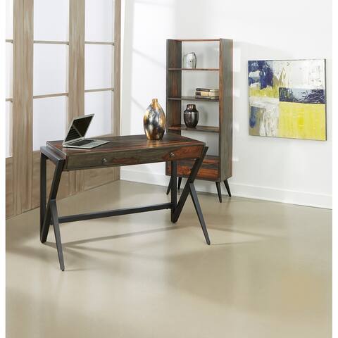 Somette Sierra Brown & Black Powder Coat Writing Desk