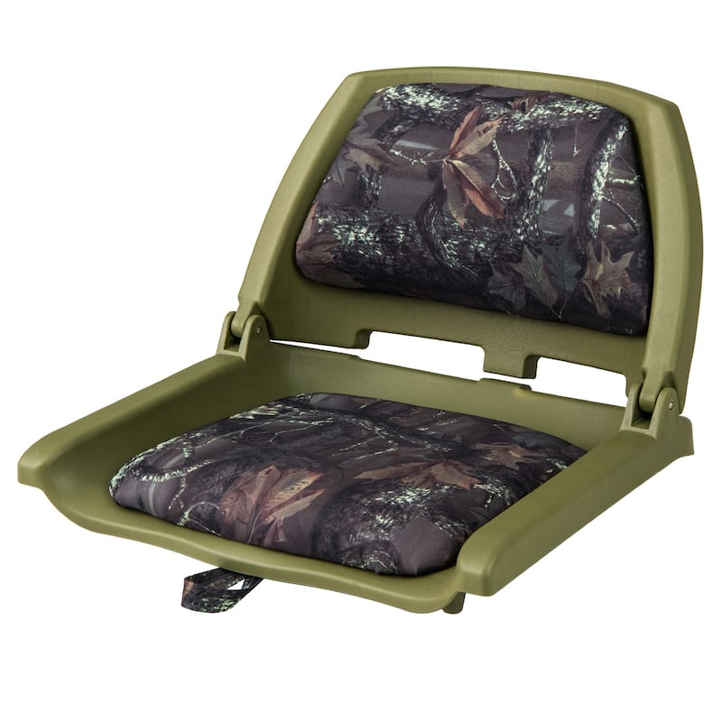 Gymax Folding Fishing Boat Seat w/High-density Sponge Cushion PVC - Green