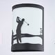 preview thumbnail 11 of 11, Links 1-Light 8 in. Black Indoor-Outdoor Golfer Flush Mount Wall Sconce, Glass Shade, Dimmable, Wall Sconce Fixture