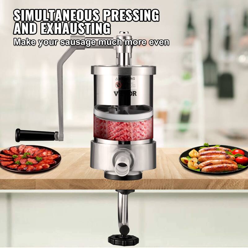 VEVOR Sausage Stuffer 304 Stainless Steel Vertical Sausage Stuffer Sausage Filling Machine