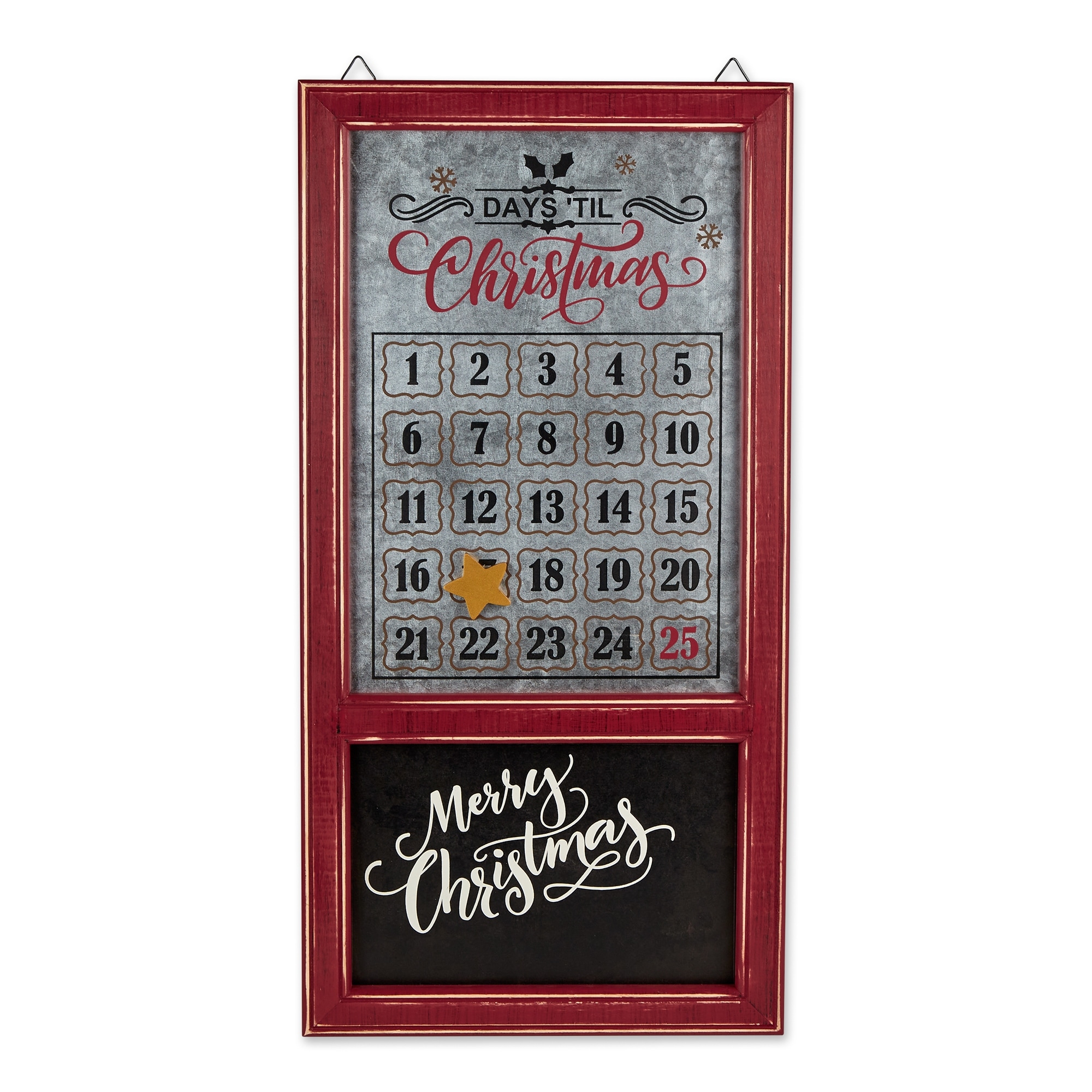 DII Chalkboard And Galvanized Days Til Christmas Calendar - Chalkboard Advent Calendar