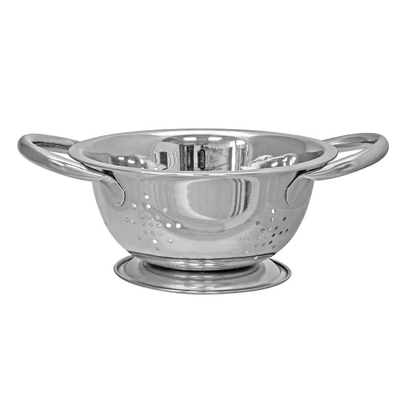 IH Casa Decor Stainless Steel Colander With Handles 6.25" - Set of 2 - Silver