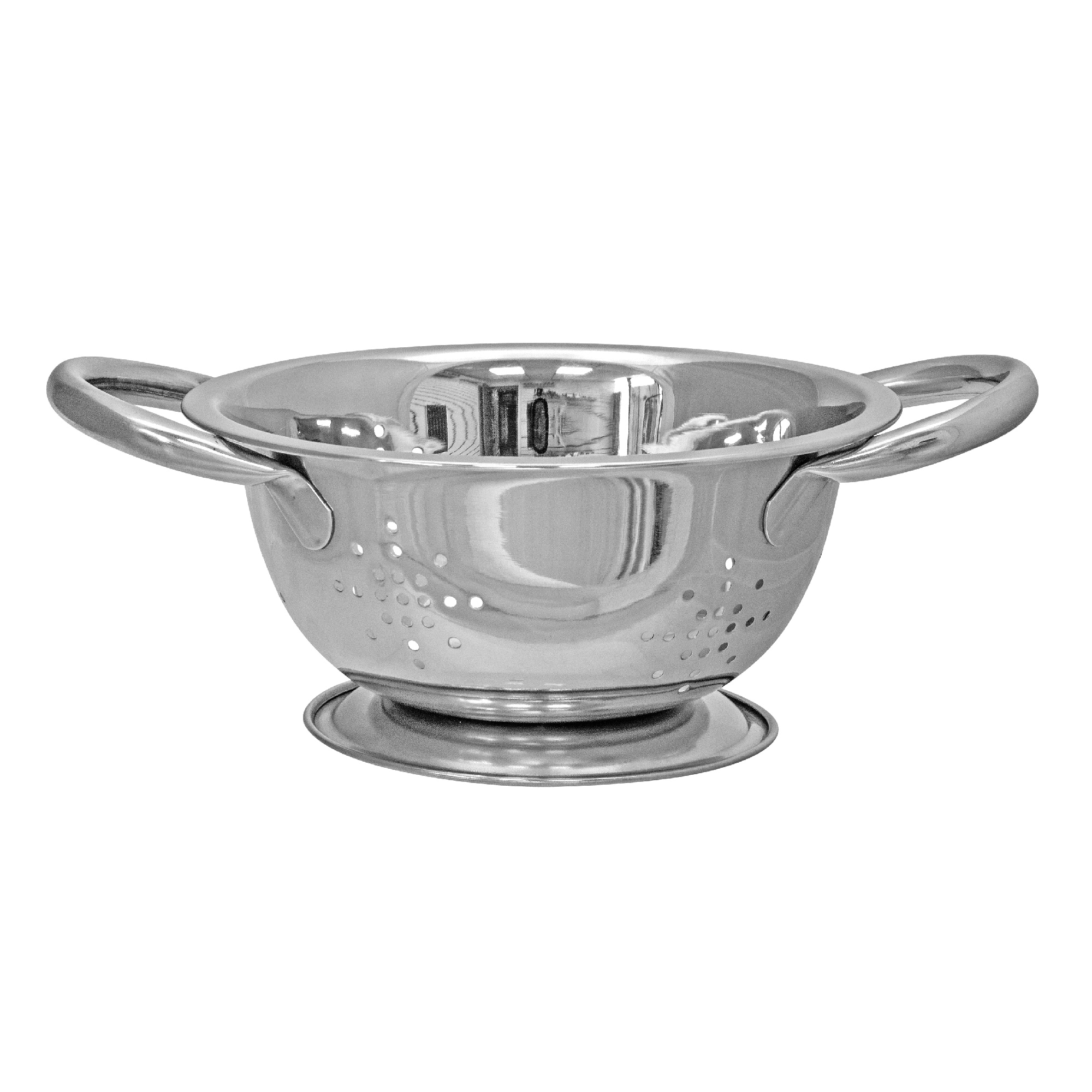 IH Casa Decor Stainless Steel Colander With Handles 6.25" - Set of 2 - Silver
