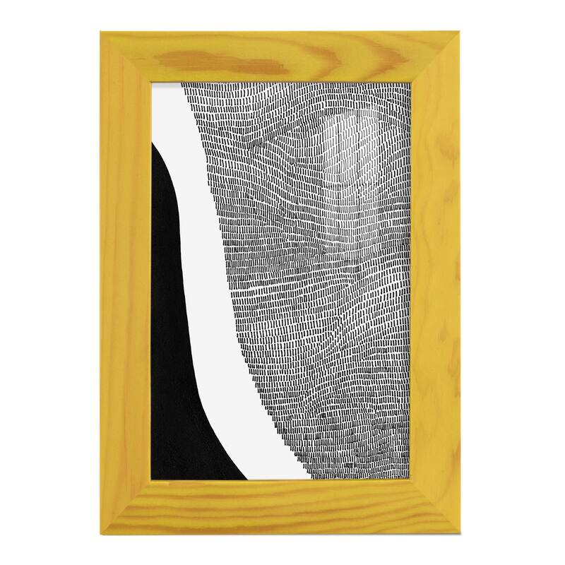 Black & White Abstract I -Framed Print w/glass-Cherry Red