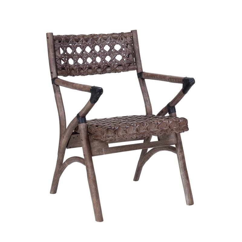 Natural Rattan Wood Handmade Armchair By by East at Main