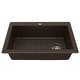 preview thumbnail 25 of 82, Karran Drop-In Quartz 33 in. 1-Hole Single Bowl Kitchen Sink Kit