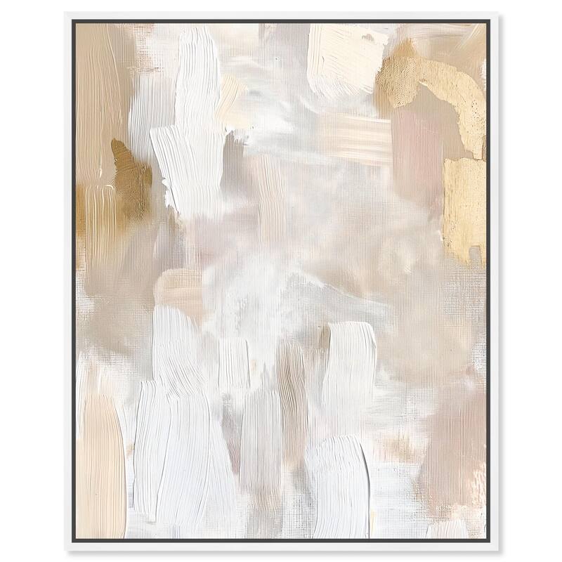 Beige and Cream II Canvas by Art Remedy - White - 24" x 30"