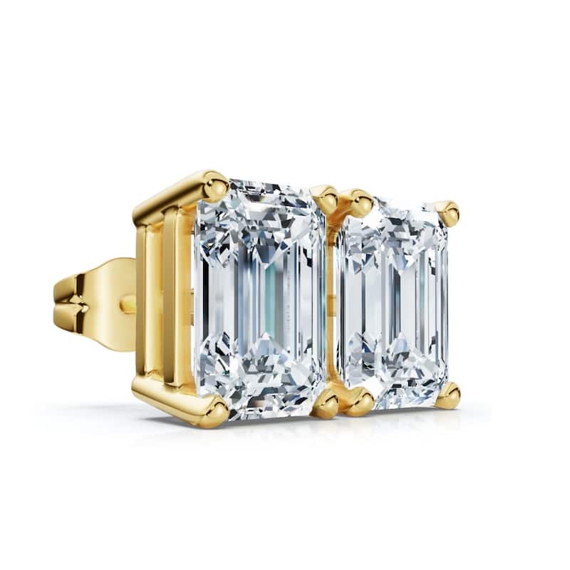 Bliss Diamond 2Ct TW Emerald Cut Diamond Studs Gold Lab Grown - Yellow
