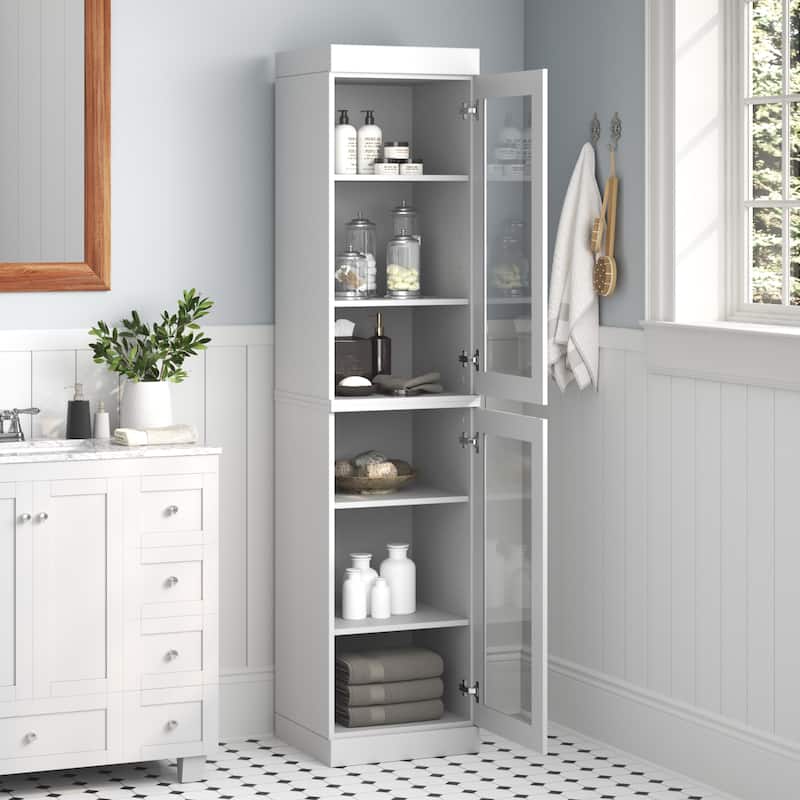 100% Solid Wood 16.5" Bathroom Cabinet with Optional Doors by Palace Imports