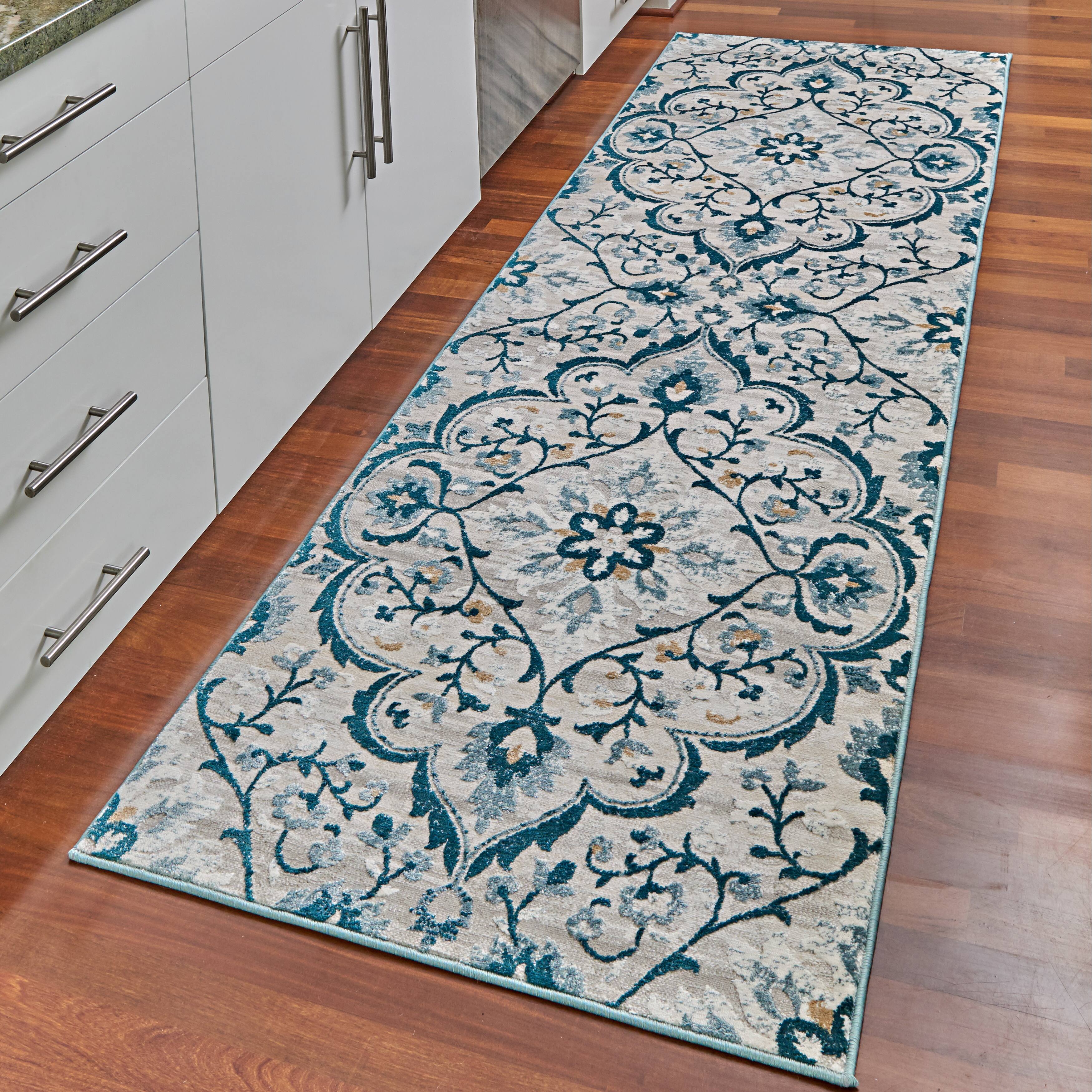 Gertmenian Quattro Tunny Blue Polypropylene Transitional Area Rug