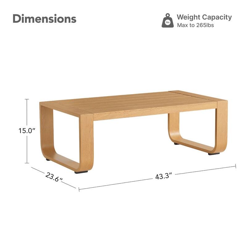 Spruce & Spring Outdoor Patio Furniture Set Aluminum Sofa Accent Chair