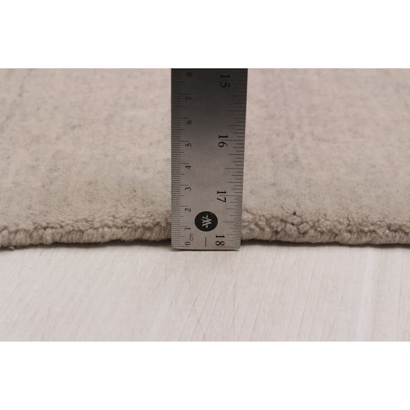 ECARPETGALLERY Hand Loomed Kashkuli Gabbeh Light Grey Wool Rug - 5'9 x 8'0