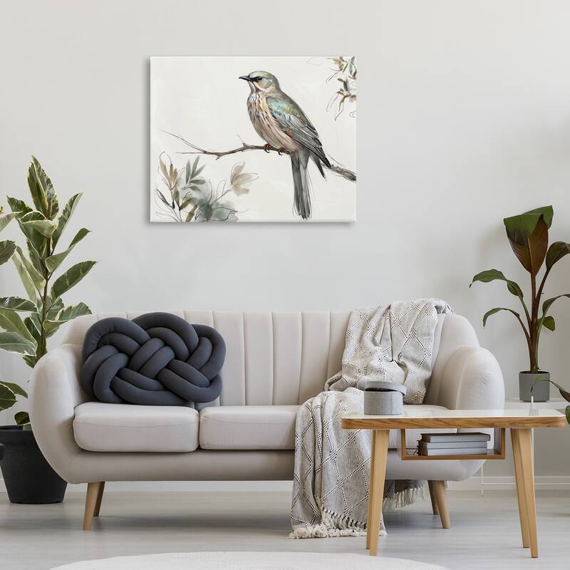 Stupell Stoic Bird Wildlife Study Canvas Wall Art Design By LSR Creative Studio