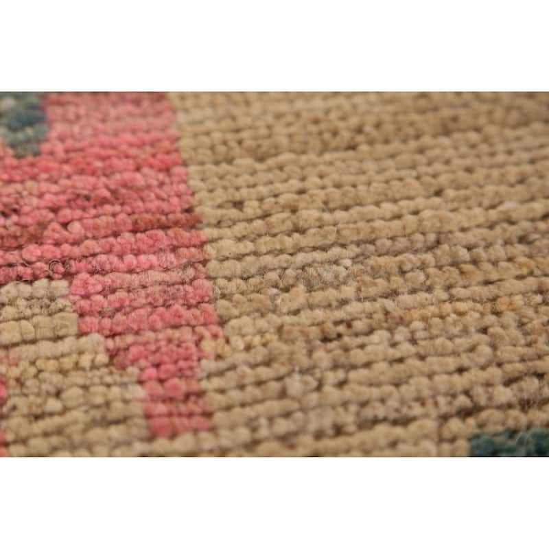 Vegetable Dye Blue Oushak Turkish Large Rug Hand-Knotted Wool Carpet - 10'5" x 14'0"