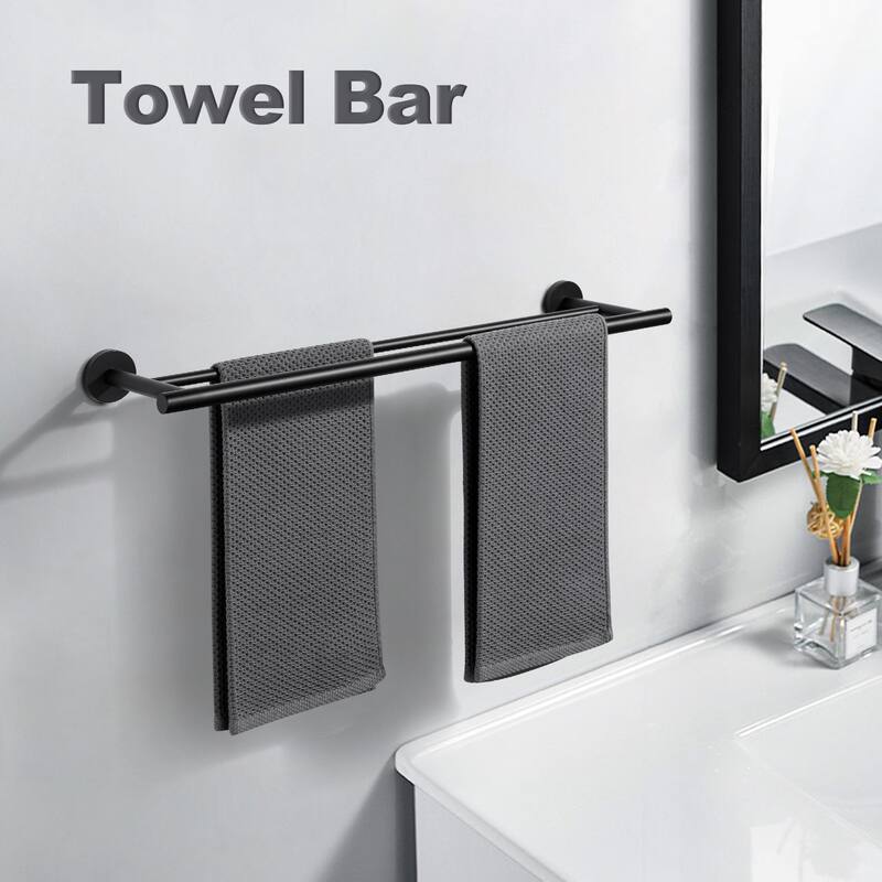 WOWOW Wall Mounted Stainless Steel Double Towel Bar
