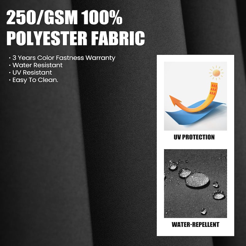 10 x 13 ft Double Top Aluminum Rotating Patio Offset Cantilever Umbrella with Base