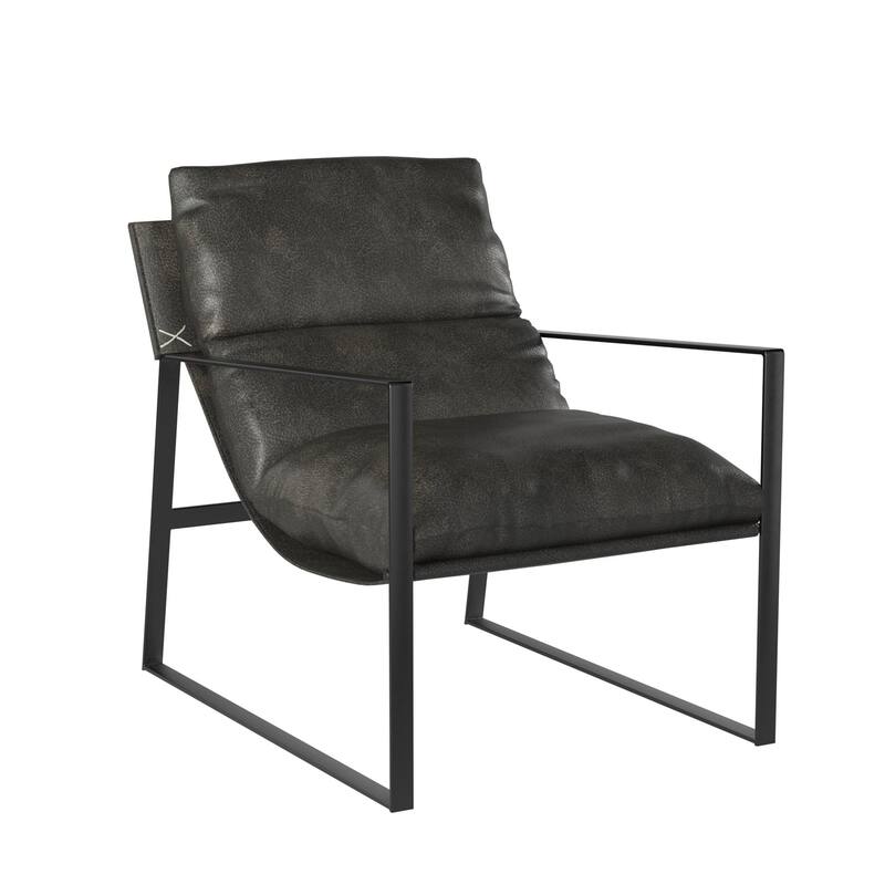 Cortney's Collection Varick Faux Leather Accent Chair