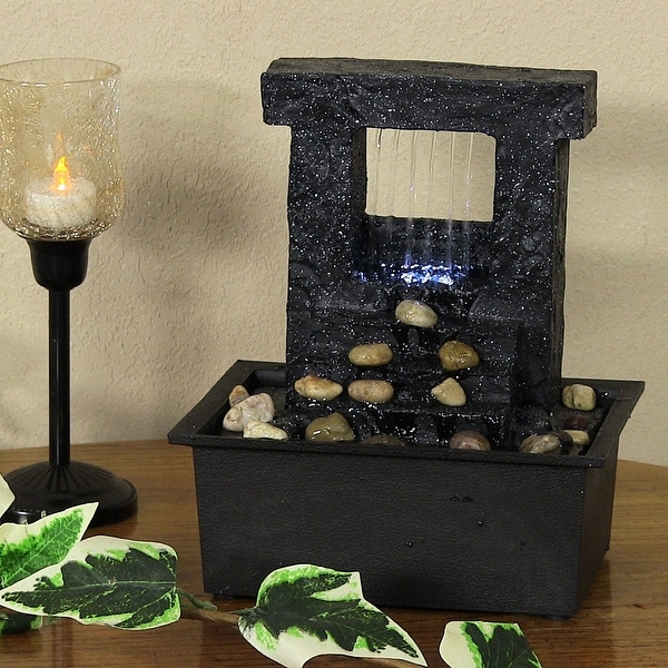 Sunnydaze Falling Stream Tabletop Fountain 10 Inch Tall