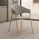 preview thumbnail 57 of 61, Set of 2 Bella Modern Leather or Velvet Upholstered Dining Chair with Gold Stainless Steel Legs for Home Office Kitchen