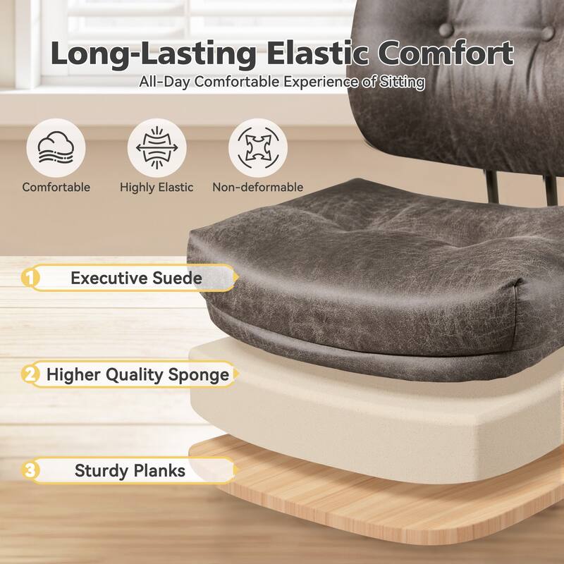 HOOOWOOO Modern Office Chair Adjustable Swivel Task Chair