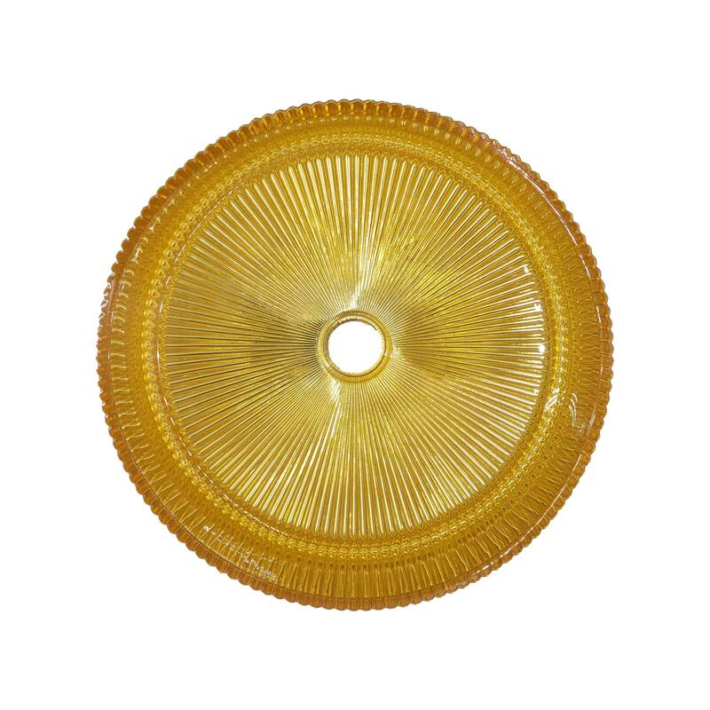 Cowrie Tempered Glass Circular Vessel Bathroom Sink