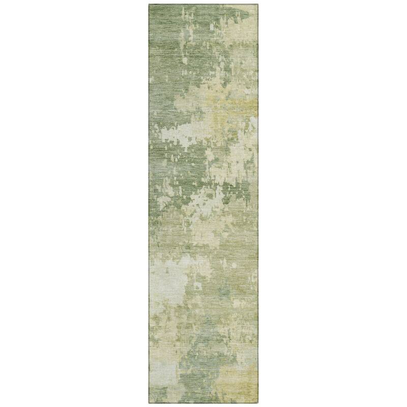 Machine Washable Indoor/Outdoor Contemporary Blend Chantille Rug