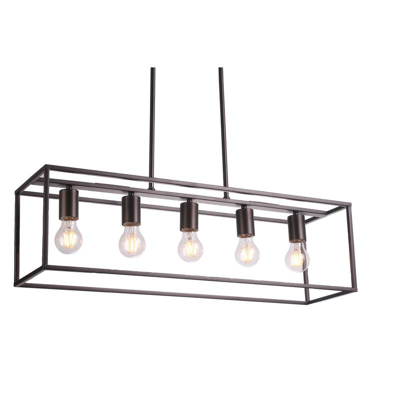 5-light Linear Chandelier/ Island Fixture