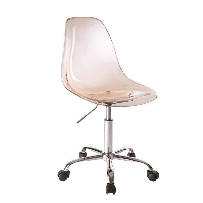 Urban Lifestyle Armless Acrylic Rolling Adjustable Office Chair