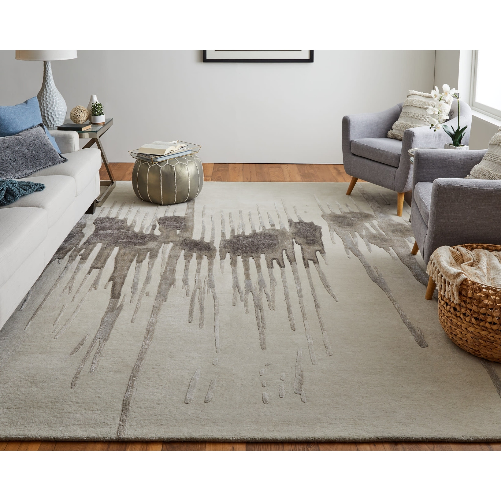 Grand Bazaar Ramiro Hand Tufted Abstract Transitional Area Rug