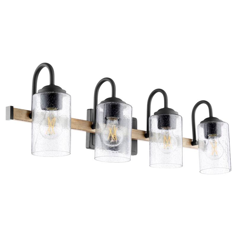 Quorum International 2 Light 32" Wide Bathroom Vanity Light - Noir / Driftwood