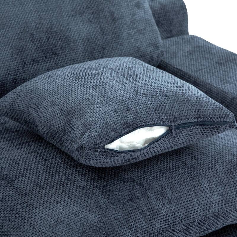 107.9" Upholstered Cloud Free-Combined Sectional Sofa with Double-Layer Cushion and Side Pockets