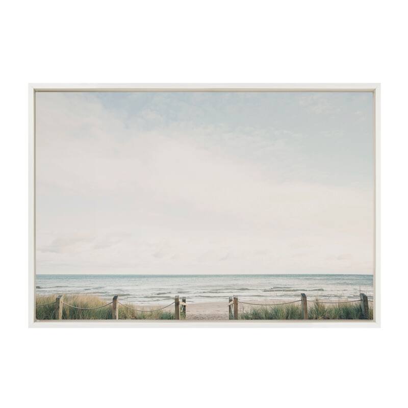 Kate and Laurel Sylvie Pale Sky Framed Canvas by Emiko and Mark Franzen of F2Images