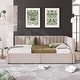 preview thumbnail 2 of 7, Upholstered Daybed Twin Size Sofa Bed Frame 2 Storage Drawers, Blue