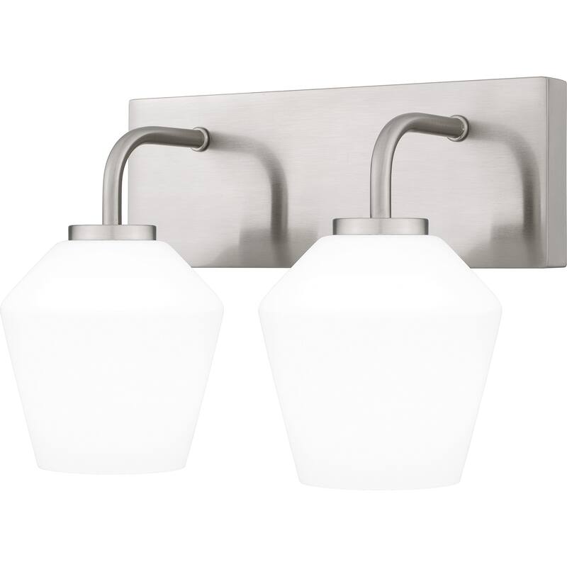 Nielson 2-Light Brushed Nickel Bath Light