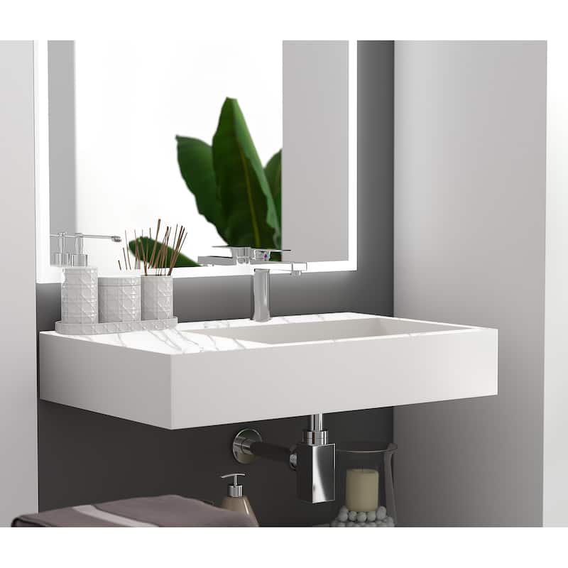 Juniper Stone Solid Surface Wall-mounted Vessel Sink