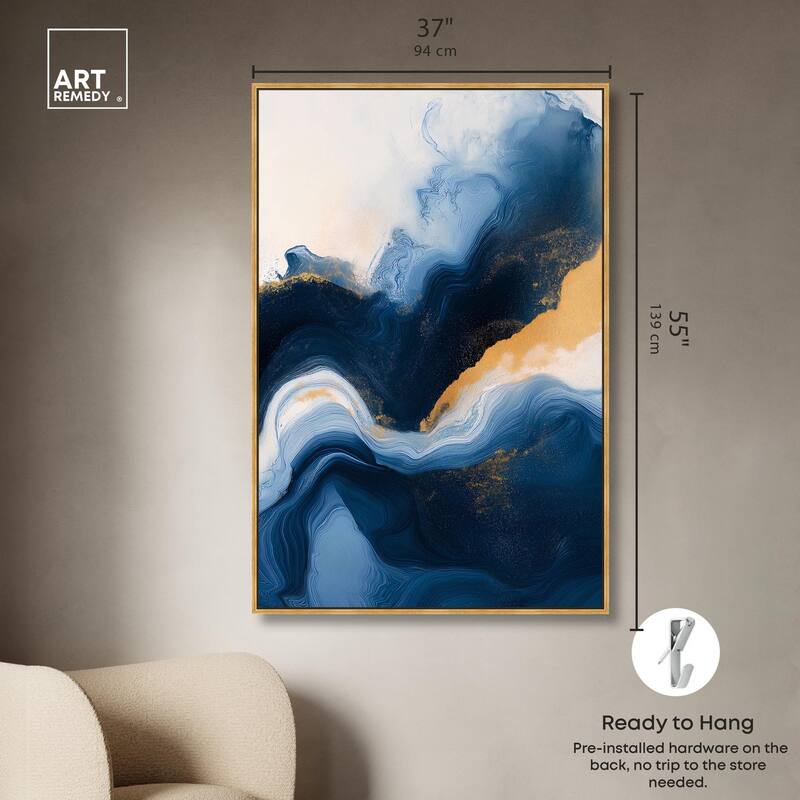 Blue Deep III Canvas by Art Remedy