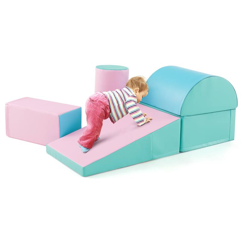5-Piece Kids Climb and Crawl Activity Playset - 15.5" x 8" x 8"