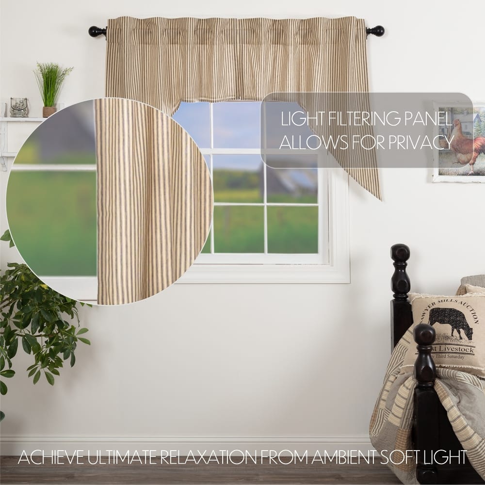 Sawyer Mill Ticking Stripe Swag Set - Swag 36x36x16 - Swag 36x36x16