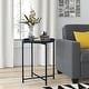 preview thumbnail 17 of 28, Adeco Gold End Table Metal Waterproof Snack Beside Table Accent Coffee Table - 16.9""(D)x 16.9""(W)x 20.5""(H) Black
