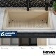 preview thumbnail 69 of 86, Karran Drop-In Quartz 33 in. 1-Hole Single Bowl Kitchen Sink Kit