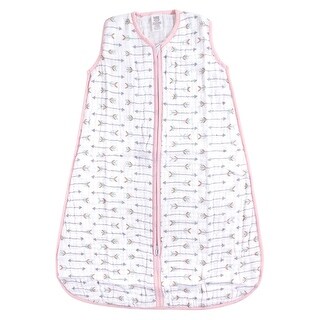 Luvable Friends Baby Girl Sleeveless Muslin Cotton Sleeping Bag, Sack, Blanket, Girl Arrows Muslin