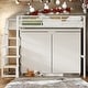 preview thumbnail 2 of 16, White Full Metal Bed with Storage Wardrobe and Staircase