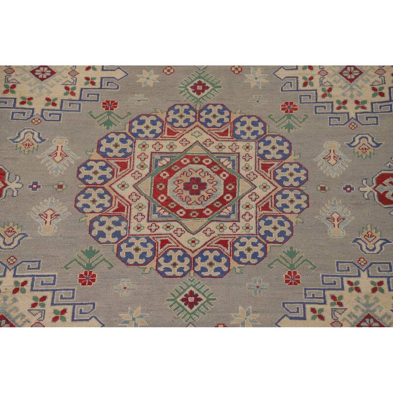 Kazak Area Rug Hand-Knotted Oriental Wool Carpet - 8'7"x 11'8"
