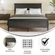 preview thumbnail 22 of 36, Solid Wood Platform Bed Frame with Headboard and Footboard