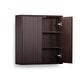 preview thumbnail 30 of 49, Teamson Home 22 in Wooden Bathroom Wall Cabinet, Wood Organizer for Bathroom, Kitchen, Laundry, Space Saving Furniture