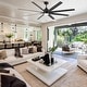 preview thumbnail 72 of 83, YUHAO 84 In. Indoor/Outdoor Modern Industrial Large Windmill Aluminum Blade Ceiling Fans With Lights, Quiet DC Motor and Remote