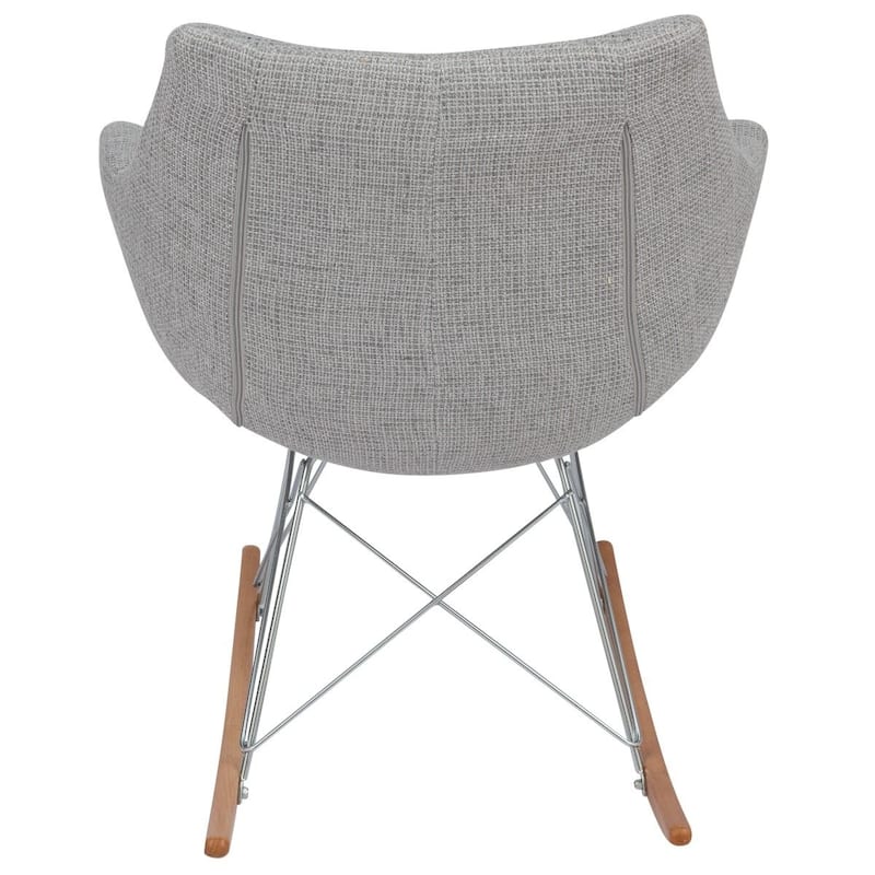 Willo Polyester Upholstered Rocking Nursing Chair - Modern Accent Armchair for Home Living Room Bedroom Indoor & Outdoor