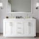 Option White / White Quartz Top / Brushed Gold Hardware