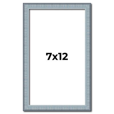 7x12 Frame Rustic Sky Blue Solid Wood Picture Frame | 0.75 Inch