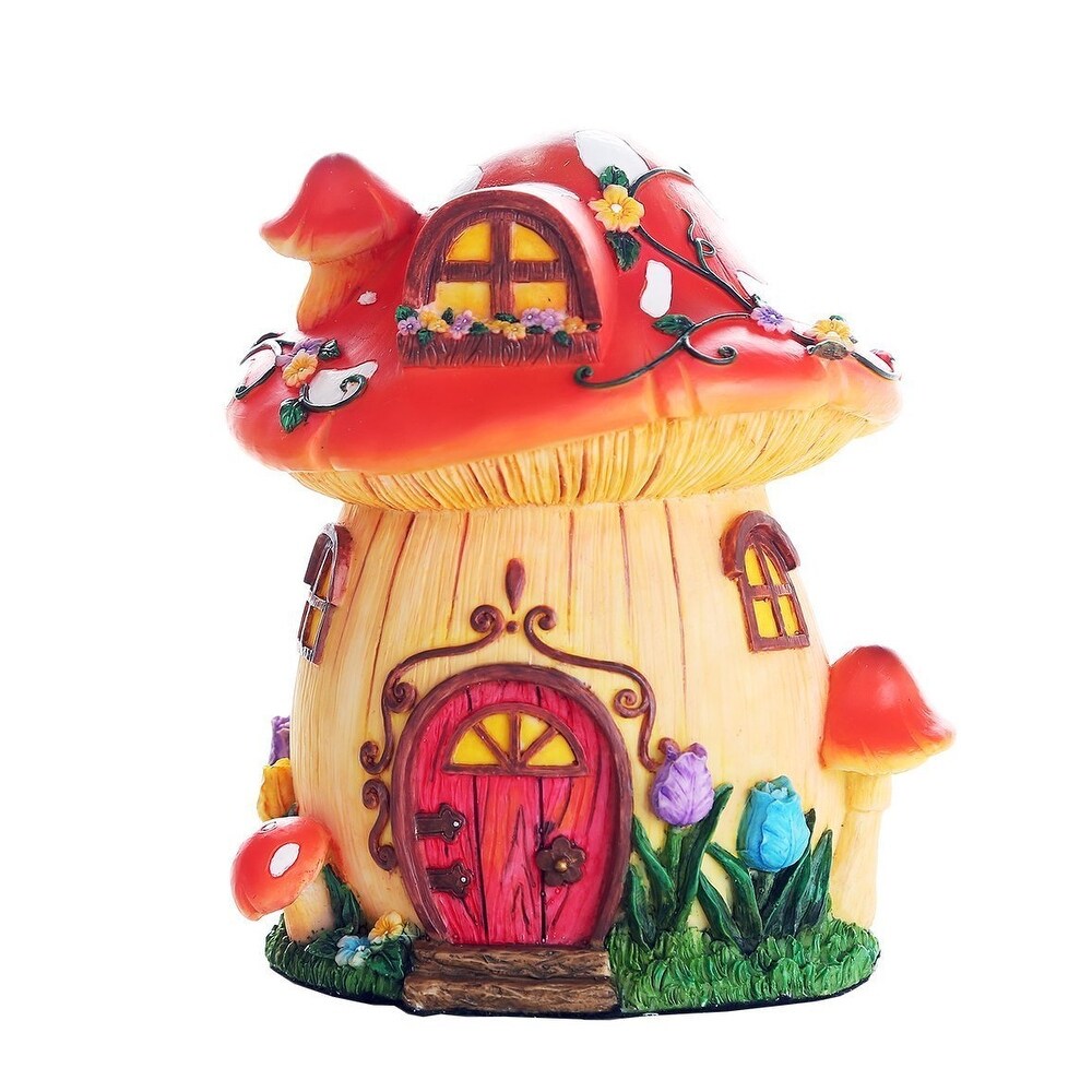 Shop Miniature Fairy Garden Of Enchantment Mushroom Fairy Toadstool Cottage Figurine Overstock 16915459